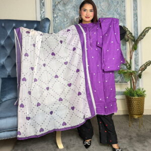 Farshi Purple Three Piece